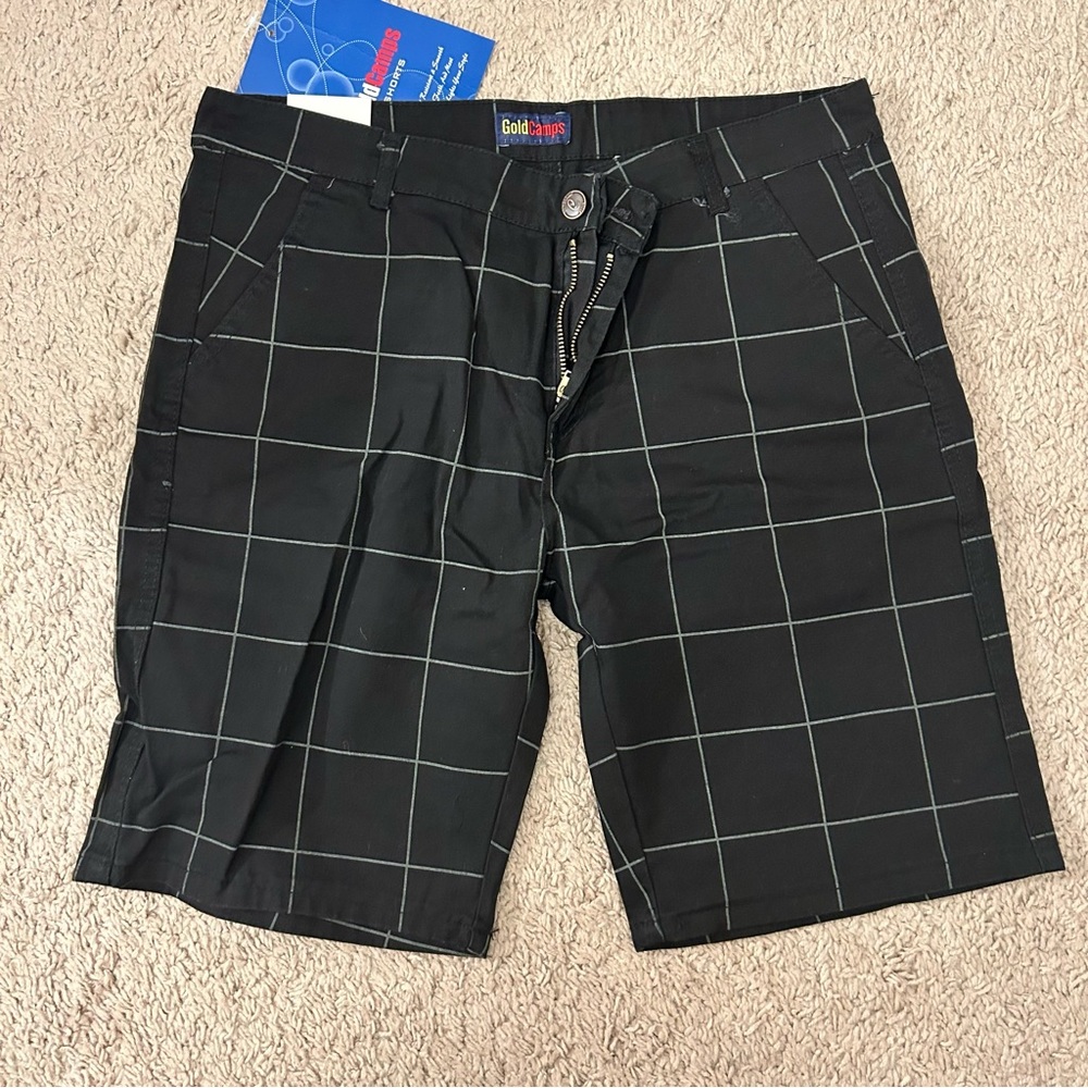 Black Grid Men's Shorts